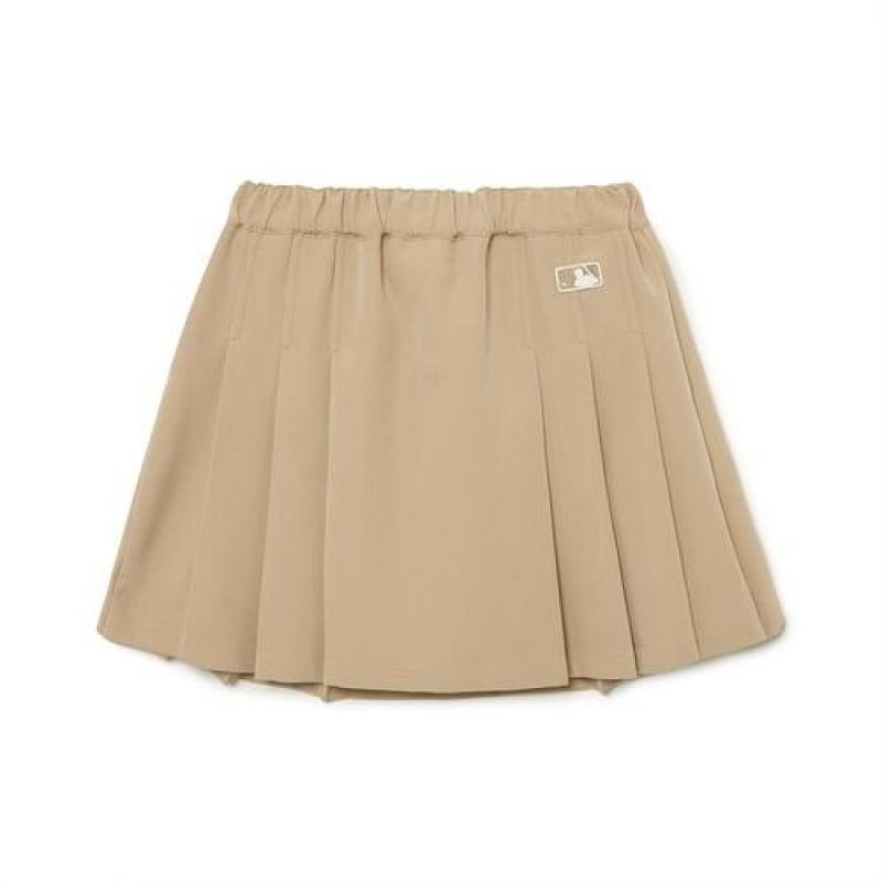 MLB Premium Basic Skirt Bottoms Beige | Australia_MLB65304