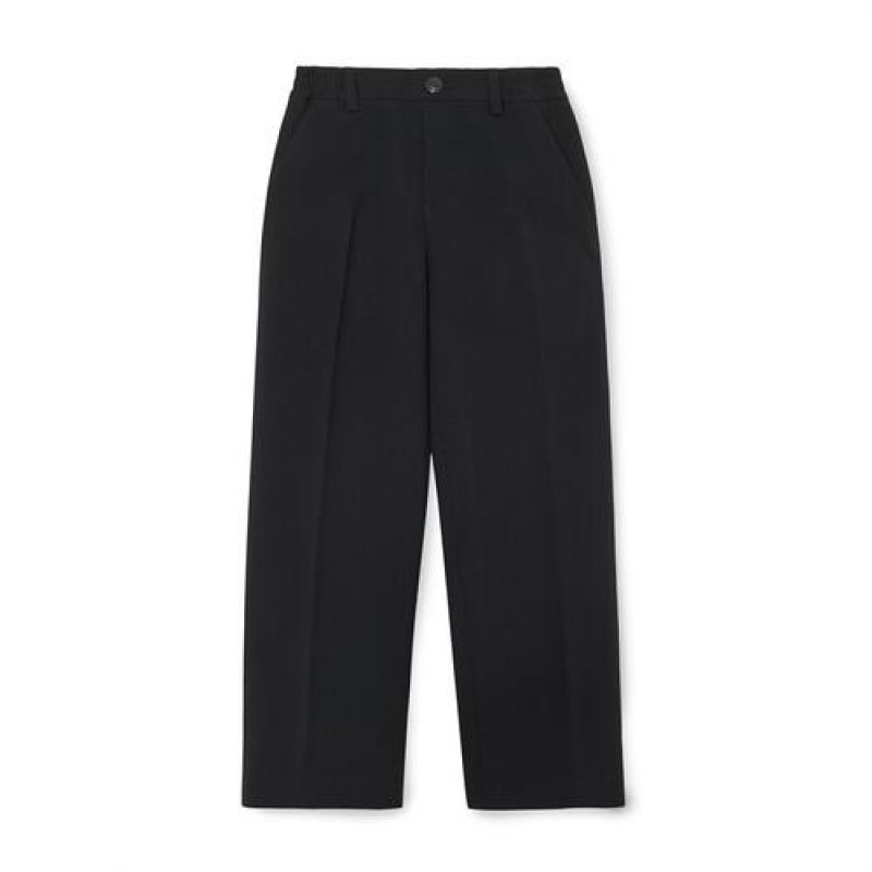 MLB Premium Basic Slacks Pants Bottoms Black | Australia_MLB84023