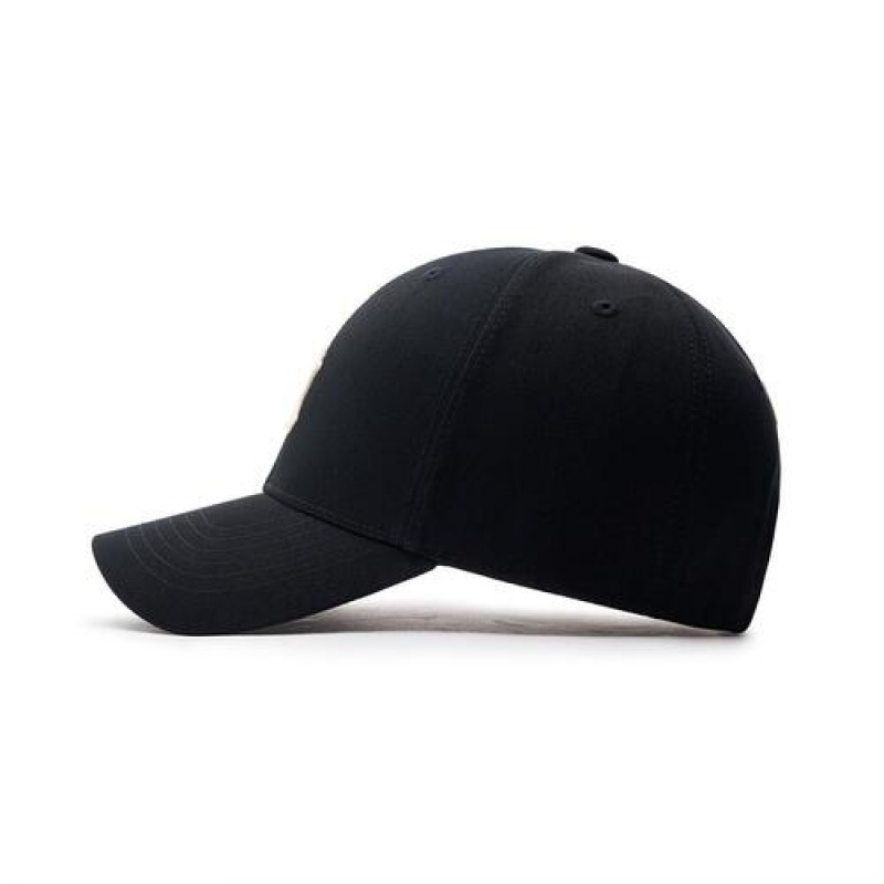 MLB Premium Basic Small Logo Structured Baseball Caps Black | Australia_MLB95556