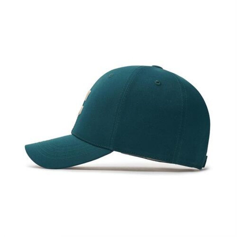 MLB Premium Basic Small Logo Structured Baseball Caps Green | Australia_MLB30668