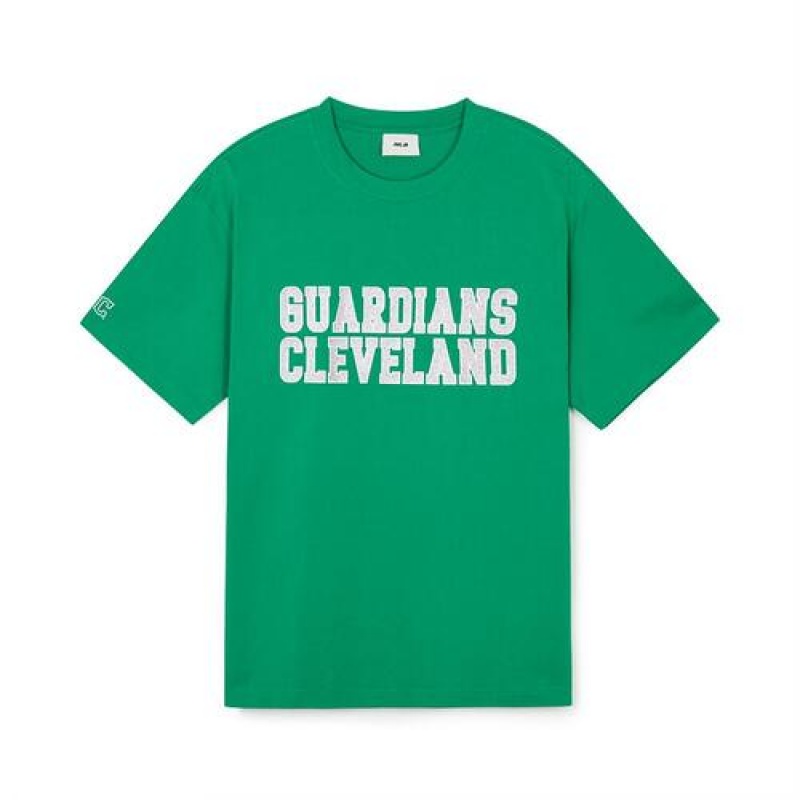 MLB Premium Varsity Overfit T Shirts Green | Australia_MLB31783