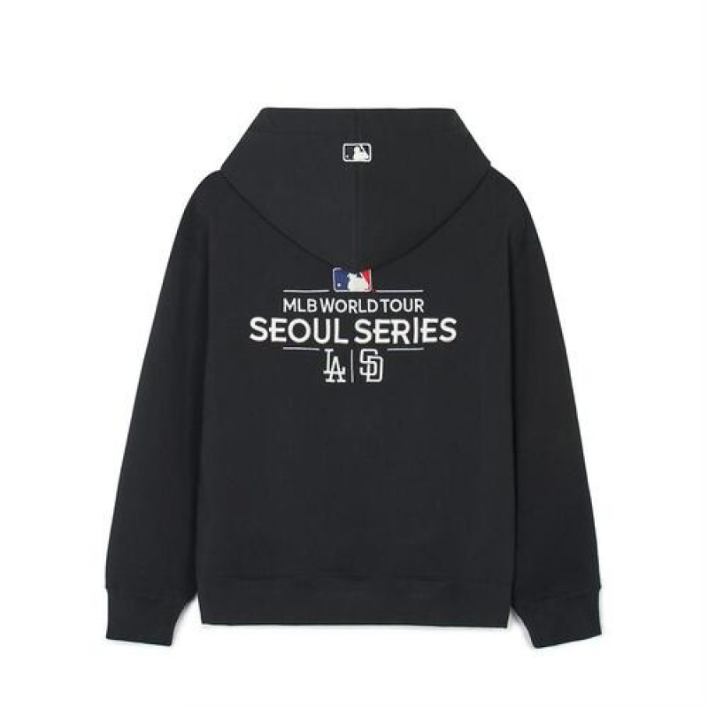 MLB Seoul Series Dual Logo La Sd Hoodie Black | Australia_MLB19846