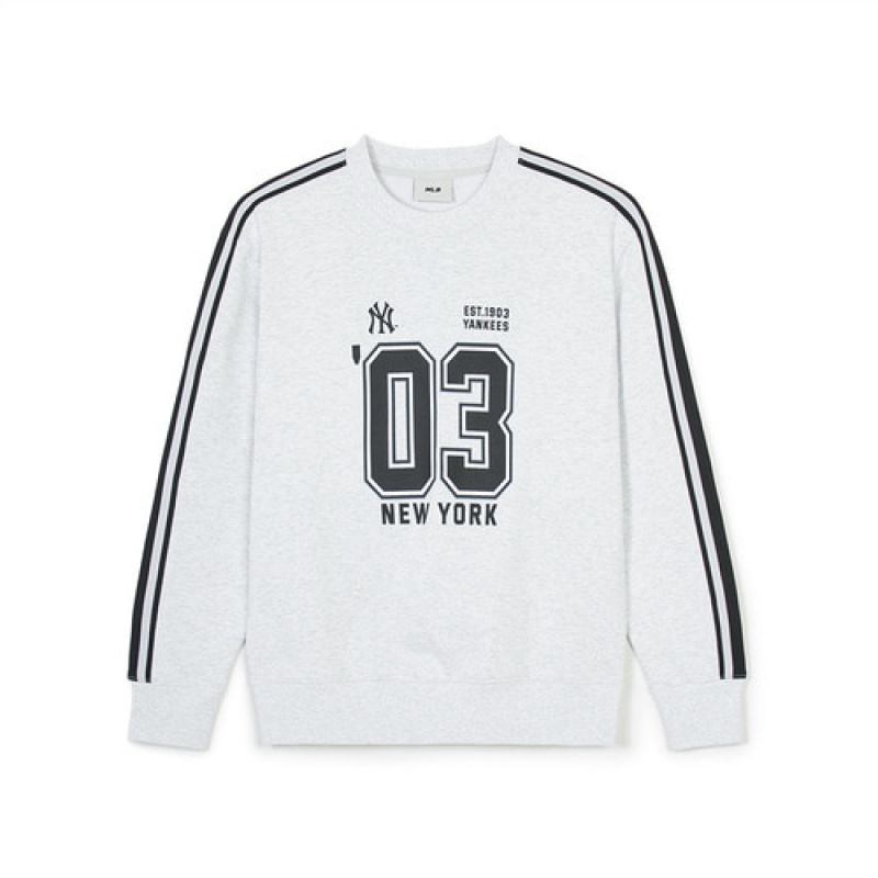 MLB Sportvie Varsity Overfit Track Sweatshirts White | Australia_MLB30467