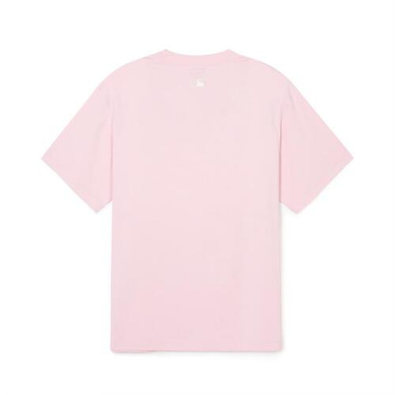 MLB Summer Mega Bear Overfit T Shirts Pink | Australia_MLB28105