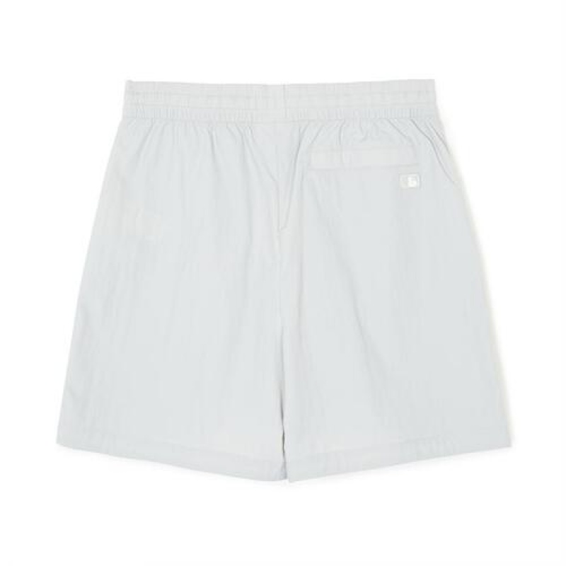 MLB Varsity Basic 7.5in Nylon Woven Shorts Bottoms White | Australia_MLB81333