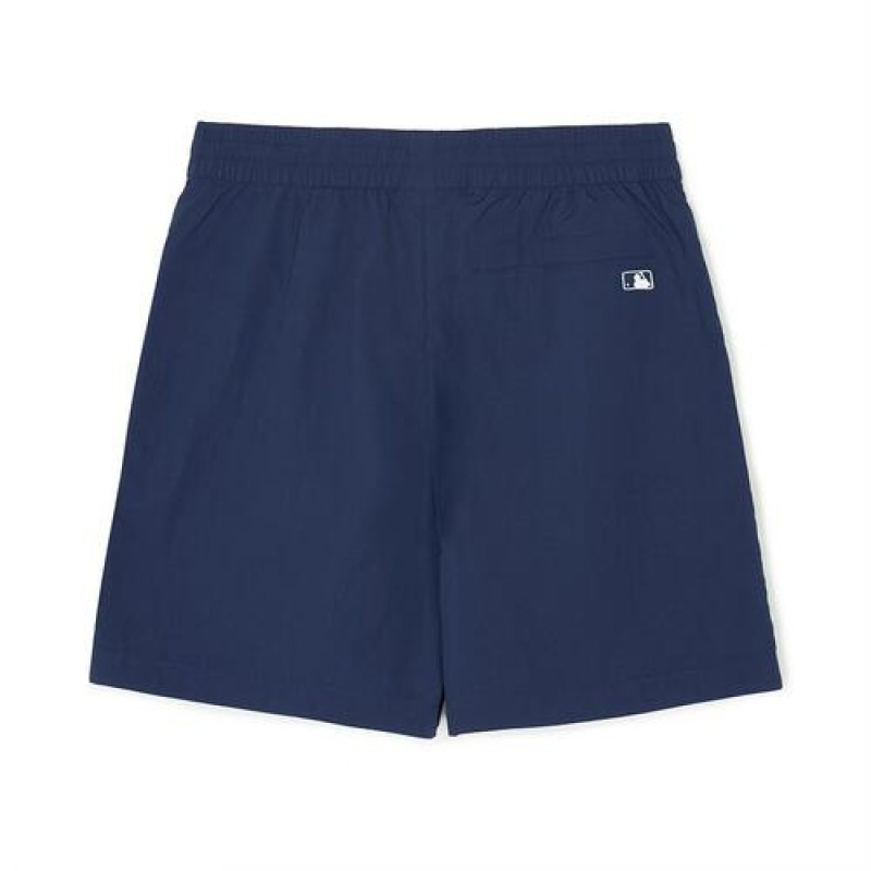 MLB Varsity Basic 7.5in Nylon Woven Shorts Bottoms Navy | Australia_MLB26282