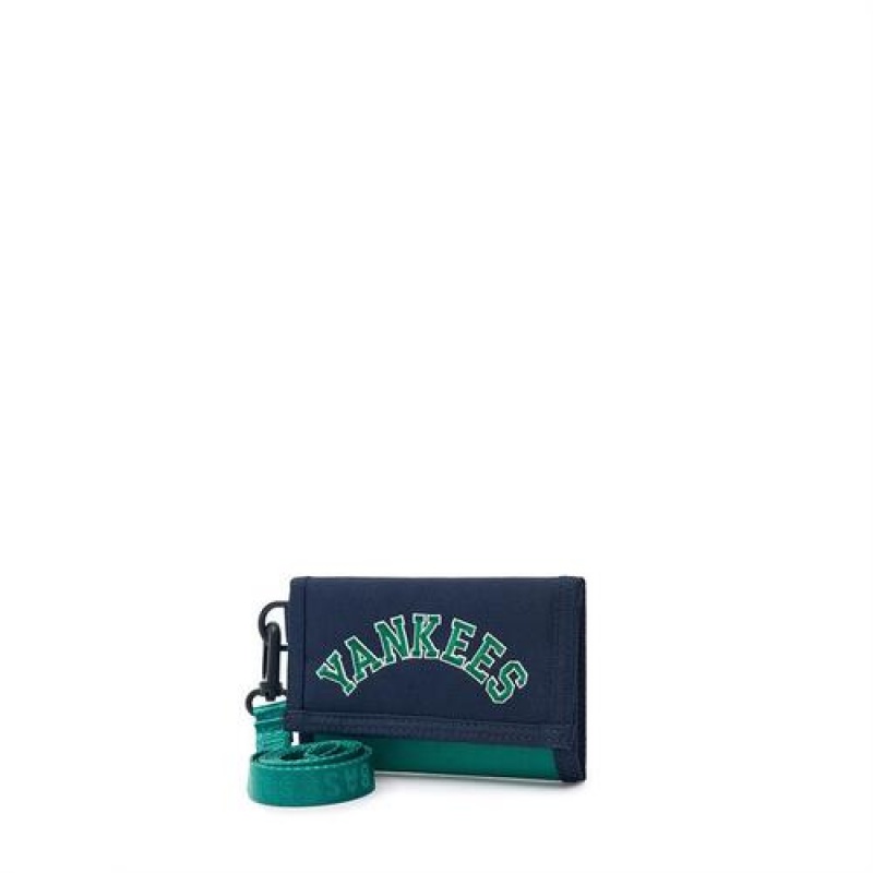 MLB Varsity Card Wallet Accessories Green | Australia_MLB90643