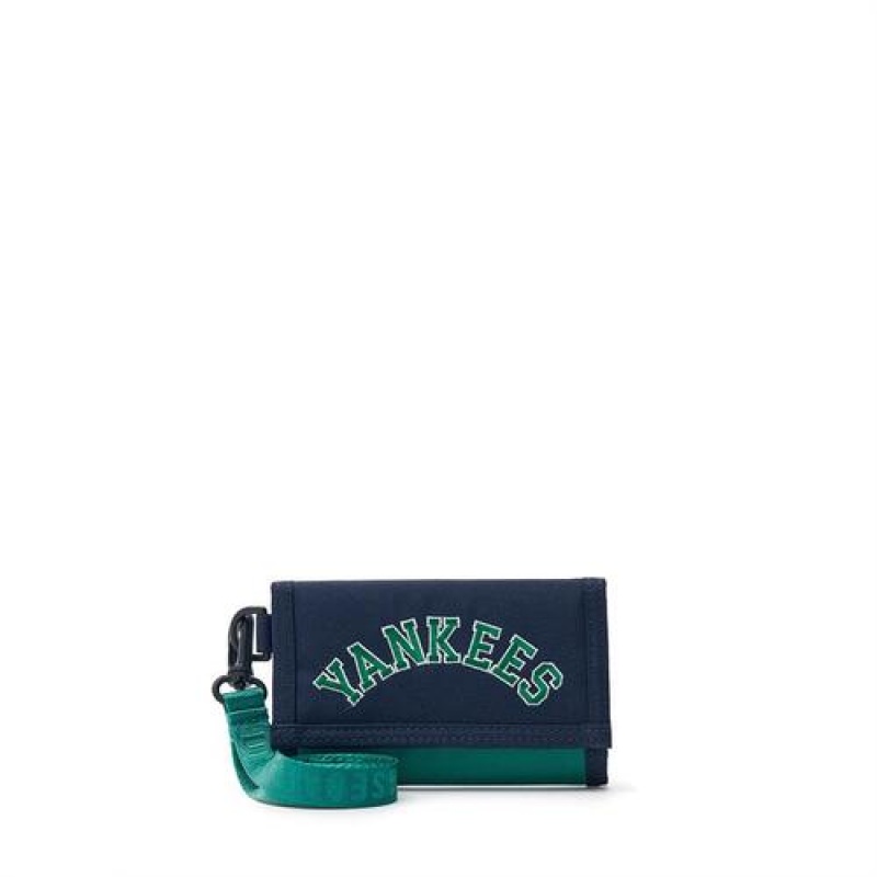 MLB Varsity Card Wallet Accessories Green | Australia_MLB90643