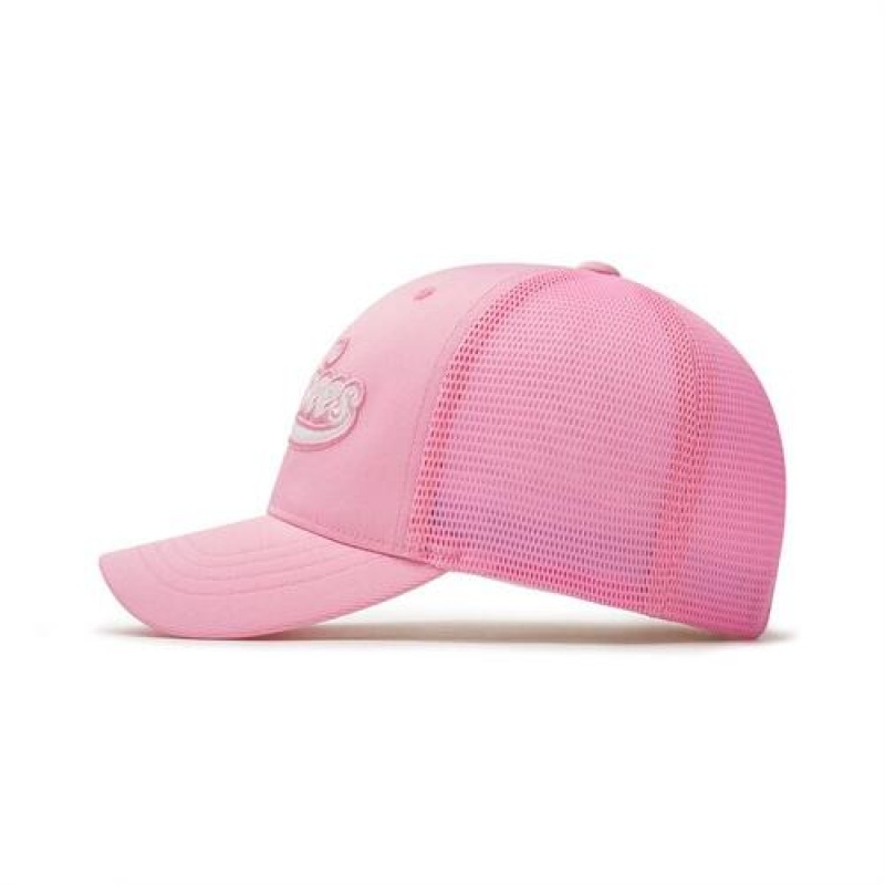 MLB Varsity Cursive Trucker Cap Pink | Australia_MLB34764