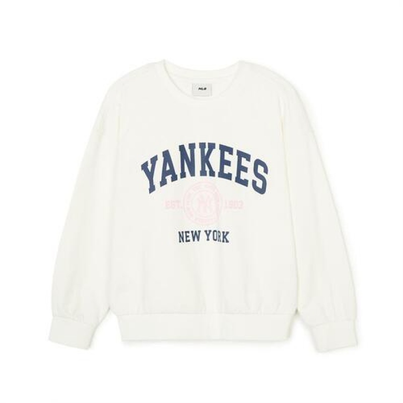 MLB Varsity Girl's Mtm Set Up Tops White | Australia_MLB45399