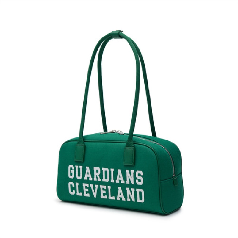 MLB Varsity Jacquard Canvas Square Tote Bags Green | Australia_MLB13025