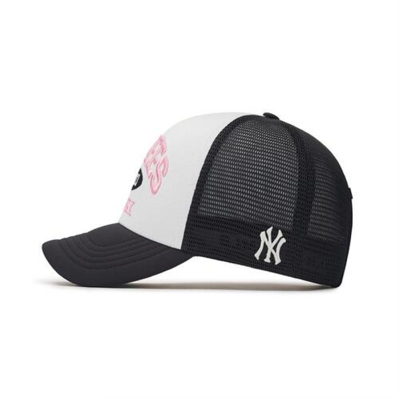 MLB Varsity Lettering Baseball Caps White / Black | Australia_MLB45905