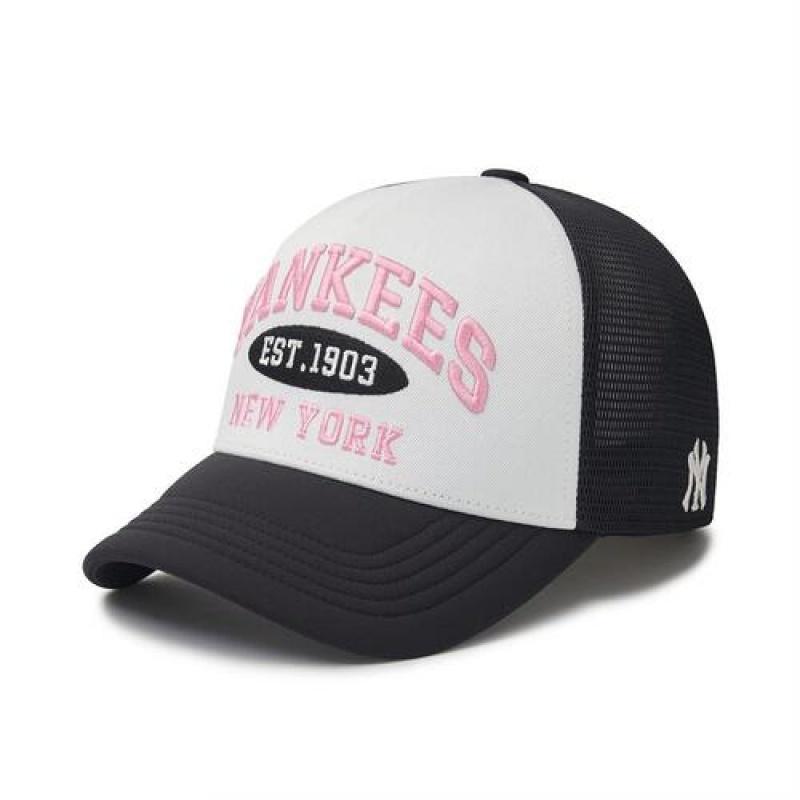 MLB Varsity Lettering Baseball Caps White / Black | Australia_MLB45905