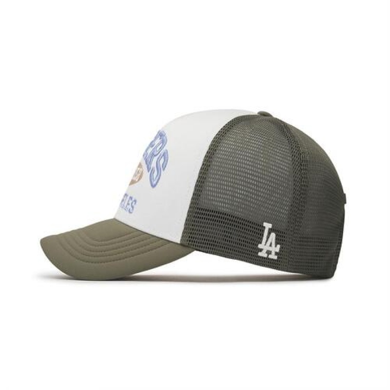 MLB Varsity Lettering Baseball Caps White / Green | Australia_MLB22098