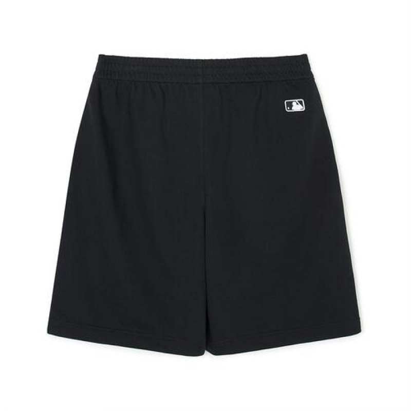 MLB Varsity Logo 9in Shorts Bottoms Black | Australia_MLB40309