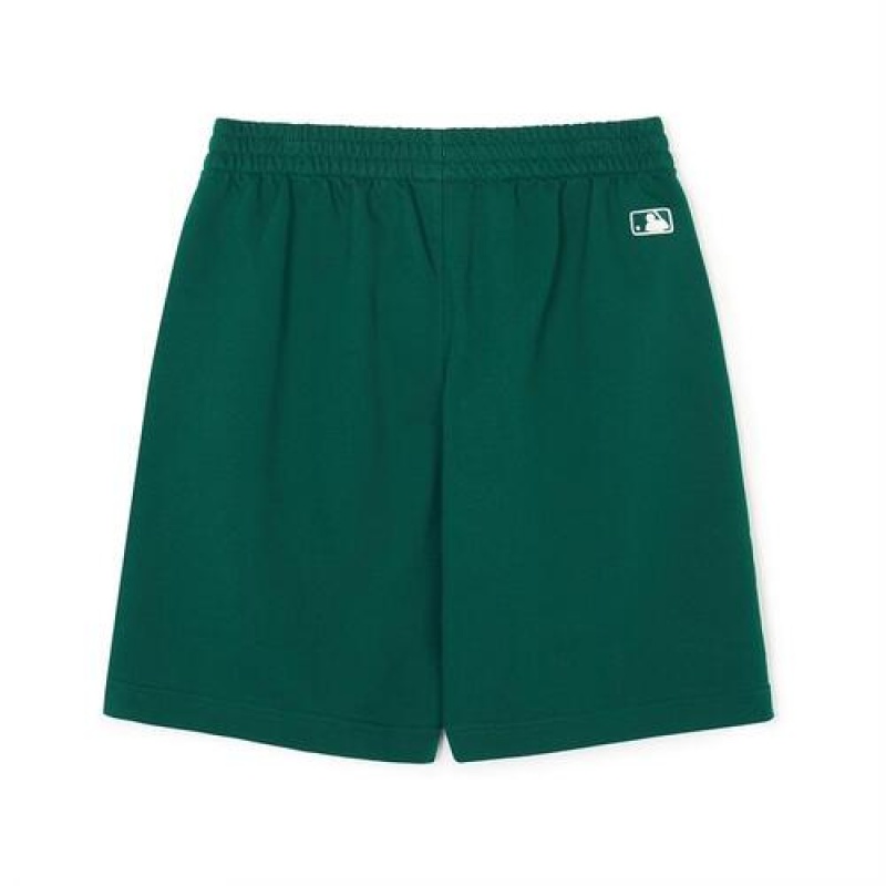 MLB Varsity Logo 9in Shorts Bottoms Green | Australia_MLB64296