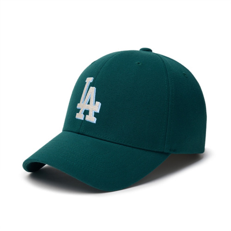 MLB Varsity Medium Logo Structured Baseball Caps Green | Australia_MLB70488