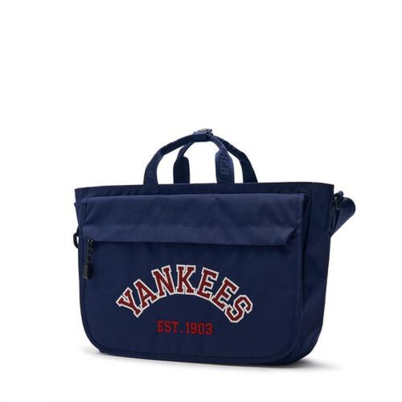 MLB Varsity Messenger Bag Accessories Navy | Australia_MLB14880