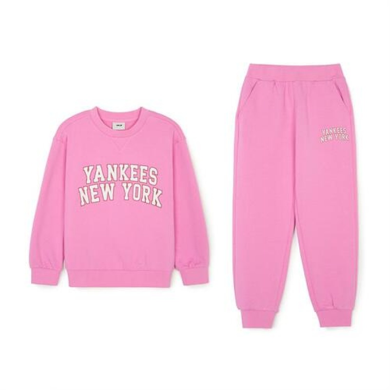 MLB Varsity Mtm Set Up Tops Pink | Australia_MLB38503