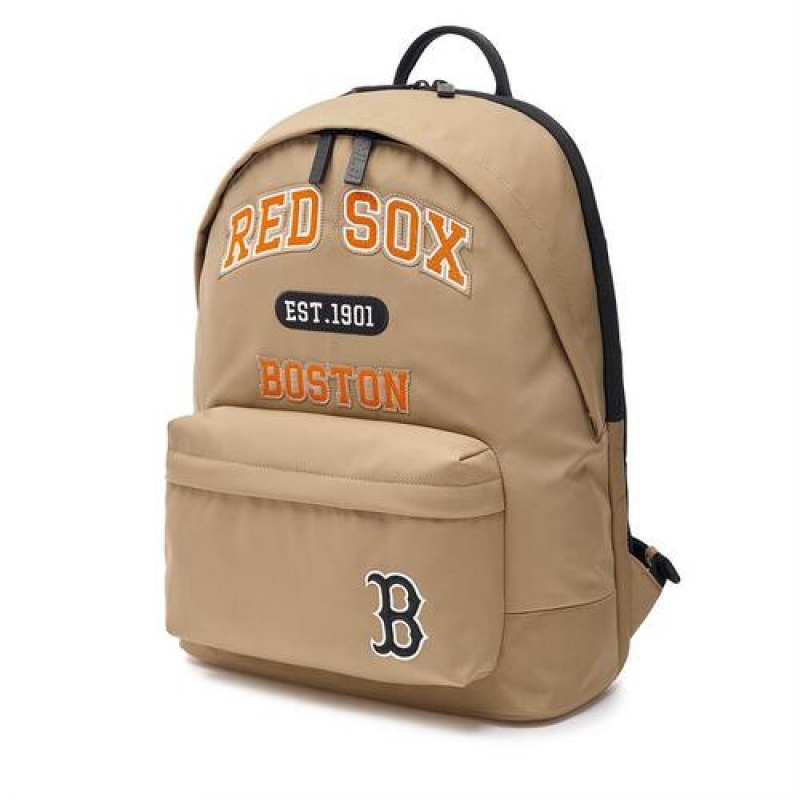 MLB Varsity Nylon Backpacks Brown | Australia_MLB55581