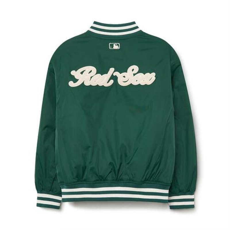 MLB Varsity Nylon Baseball Jp Outerwear Green | Australia_MLB58709