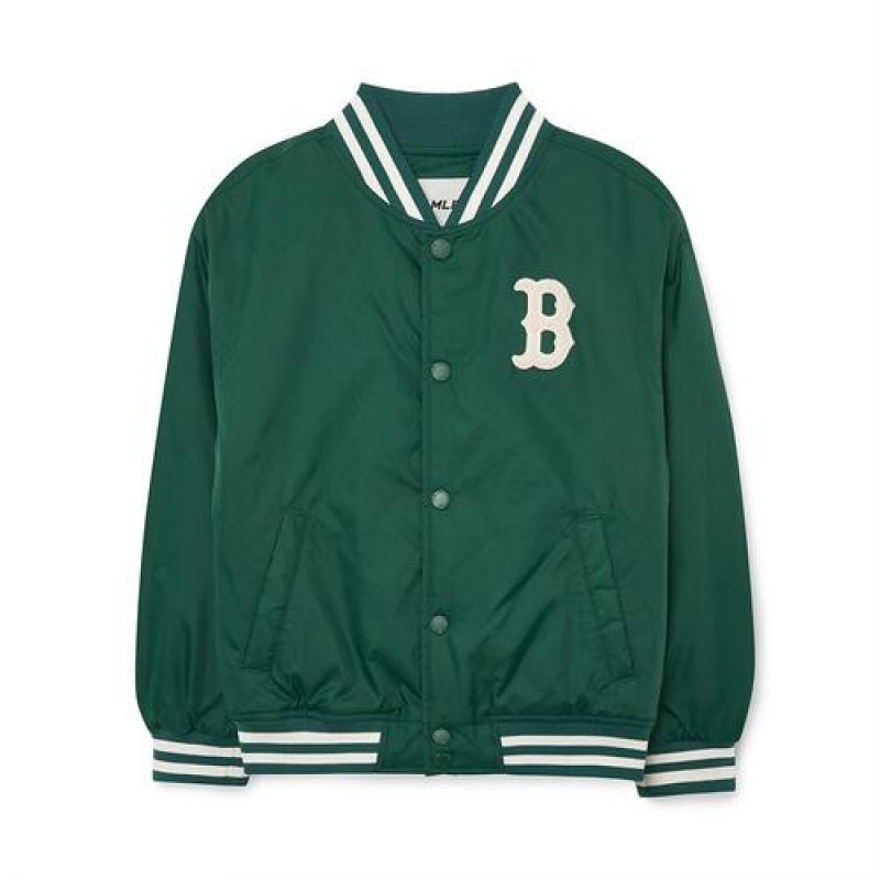 MLB Varsity Nylon Baseball Jp Outerwear Green | Australia_MLB58709