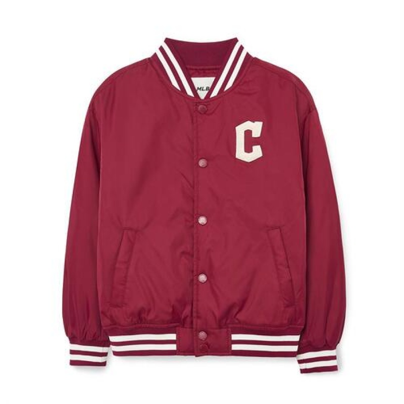 MLB Varsity Nylon Baseball Jp Outerwear Red | Australia_MLB55988