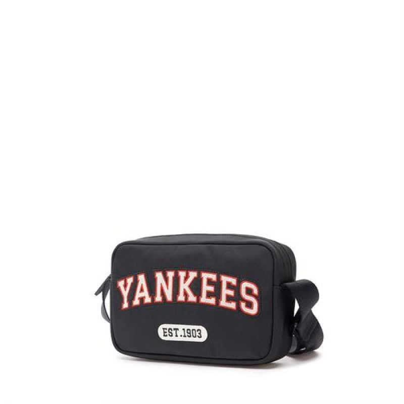 MLB Varsity Nylon Crossbody Bags Black | Australia_MLB22935