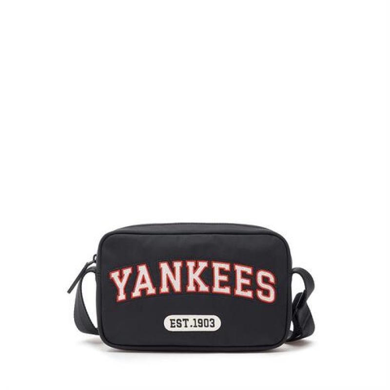 MLB Varsity Nylon Crossbody Bags Black | Australia_MLB22935