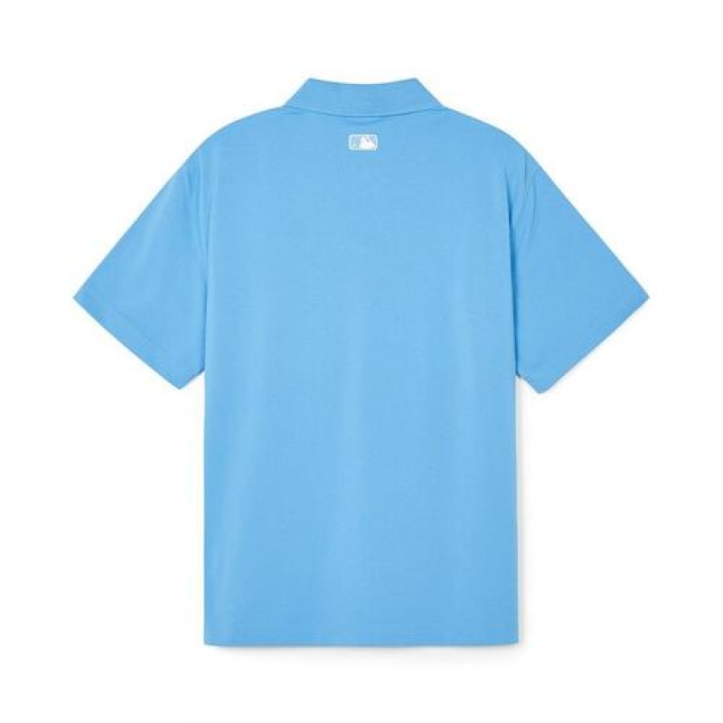 MLB Varsity Over Fit Polo T Shirts Blue | Australia_MLB13058