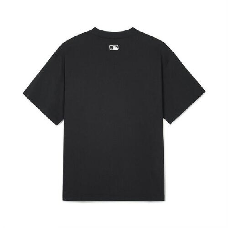 MLB Varsity Over Fit T Shirts Black | Australia_MLB12505