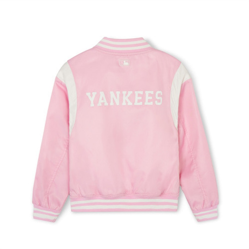 MLB Varsity Padding Jumper Outerwear Pink | Australia_MLB26502