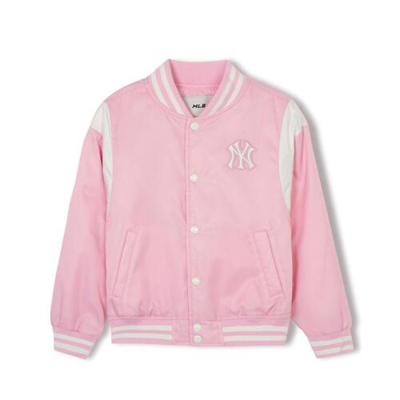 MLB Varsity Padding Jumper Outerwear Pink | Australia_MLB26502