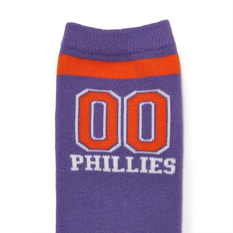 MLB Varsity Skate Socks Accessories Purple | Australia_MLB30217