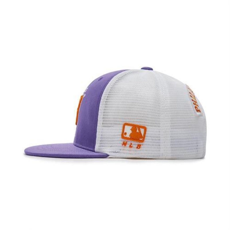 MLB Varsity Trucker Snapback Cap Purple | Australia_MLB35535