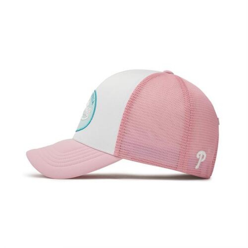 MLB Varsity Wappen Baseball Caps White / Pink | Australia_MLB92217