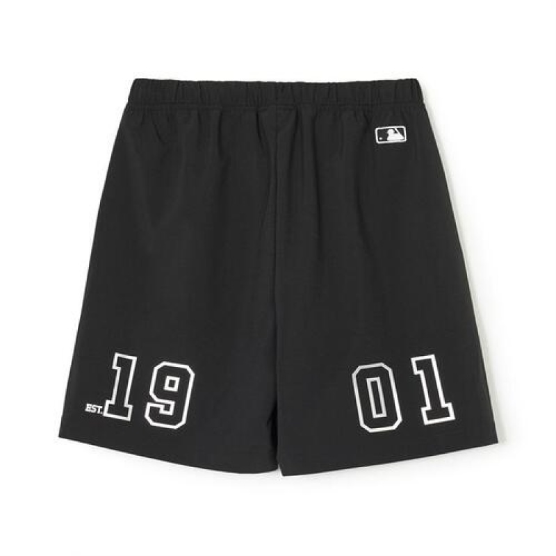 MLB Varsity Woven Shorts Bottoms Black | Australia_MLB92966