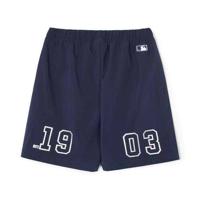 MLB Varsity Woven Shorts Bottoms Navy | Australia_MLB91896