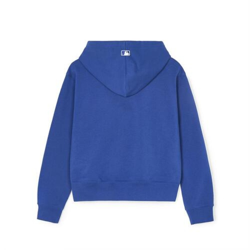 MLB Women Varsity Crop Hoodie Blue | Australia_MLB18594