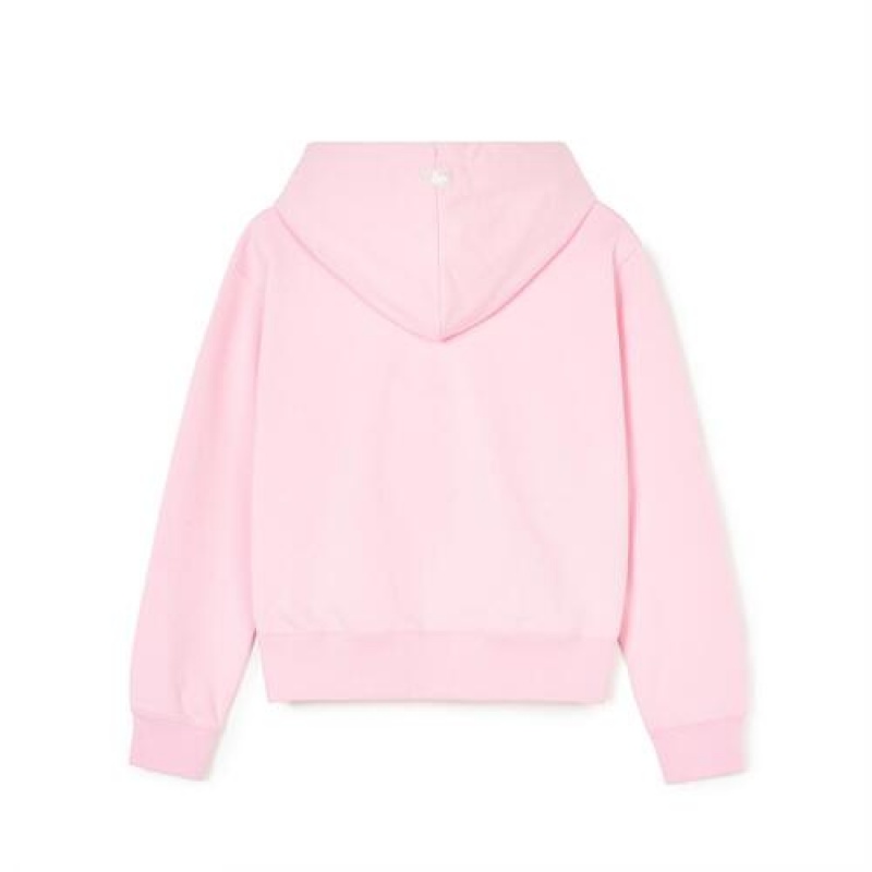 MLB Women Varsity Crop Hoodie Pink | Australia_MLB45112