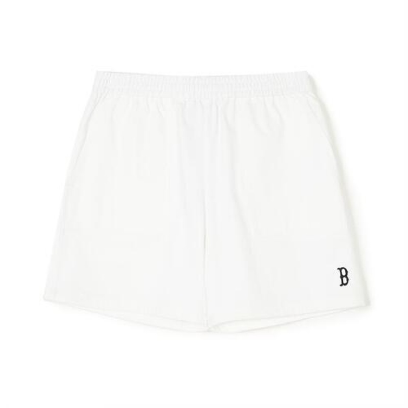 MLB Women`s Basic Cotton Touch 5.5in Woven Shorts Bottoms White | Australia_MLB25987