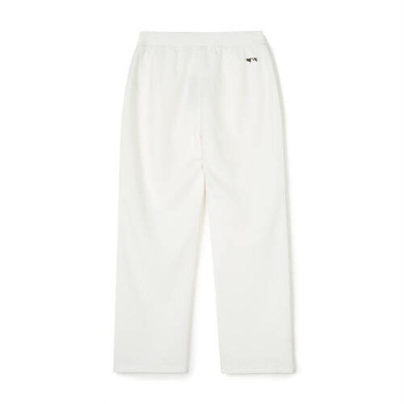 MLB Women`s Basic Luxleisure Taping Jersey Straight Pants Bottoms White | Australia_MLB59736