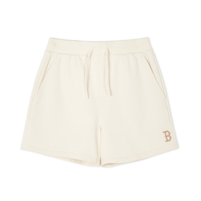 MLB Women`s Basic Small Logo 5in Shorts Bottoms White | Australia_MLB65914