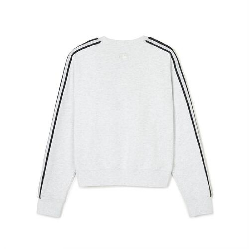 MLB Women`s Sportive Varsity Track Crop Sweatshirts White | Australia_MLB59281