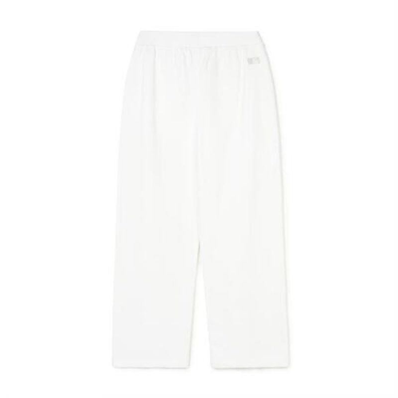 MLB Women`s Varsity Pintuck Wide Pants Bottoms White | Australia_MLB49992