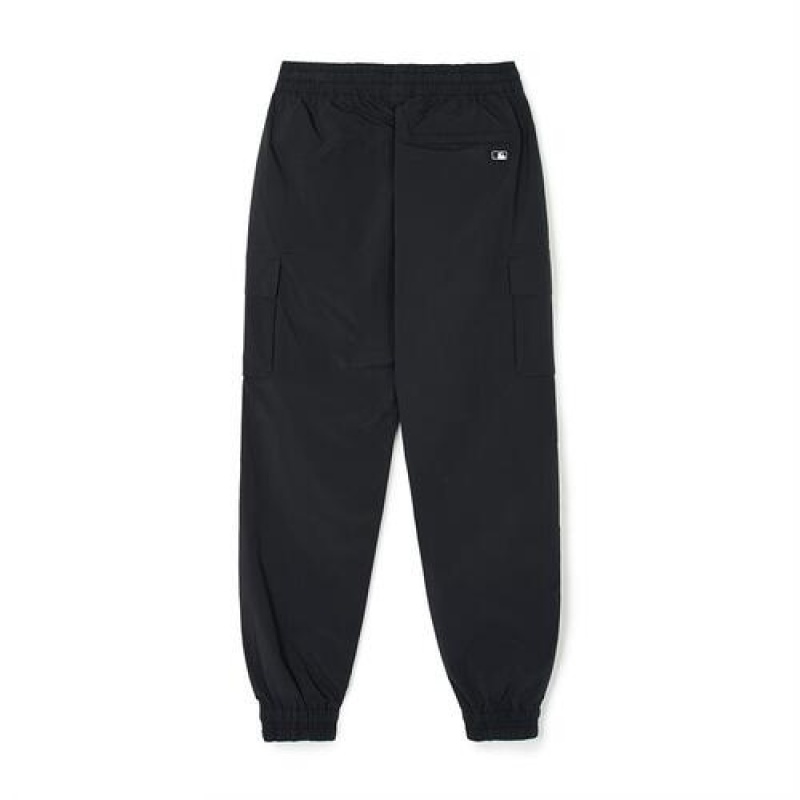 MLB Women`s Varsity Sportive Woven Cargo Track Pants Bottoms Black | Australia_MLB64464