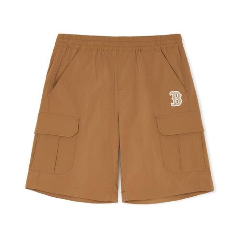 MLB Woven Cargo Shorts Bottoms Beige | Australia_MLB11144